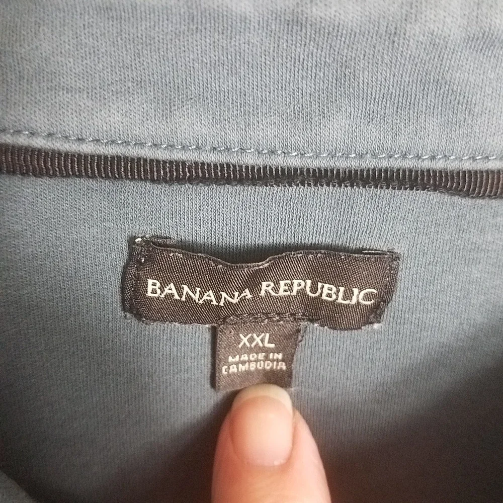Banana Republic Polo Shirt Mens XXL Blue Excellent Cotton Short Sleeve Solid
